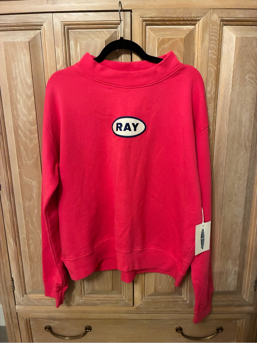 NWT Ray the Brand Women’s Pink Mockneck Sweatshirt